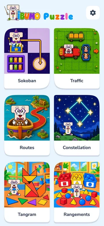 Tibumo Puzzle collection, French interface.