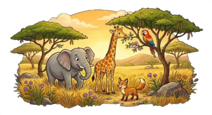 Animals world in Tibumo.